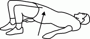 Glute Bridge on Floor Core stabilization back pain exercise strengthen abdominals saratoga health and wellness